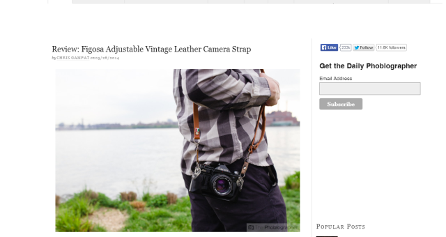 Figosa adjustable strap’s review on The Phoblographer!